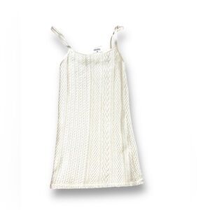 NWT Zara cable knit sweater dress cream sleeveless mini size medium